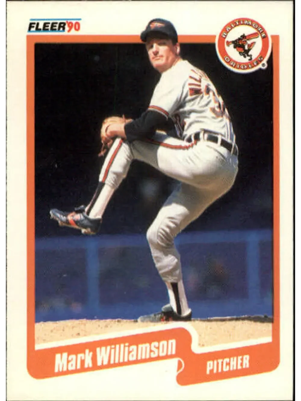 1990 Mark Williamson Fleer Baseball Card #194
